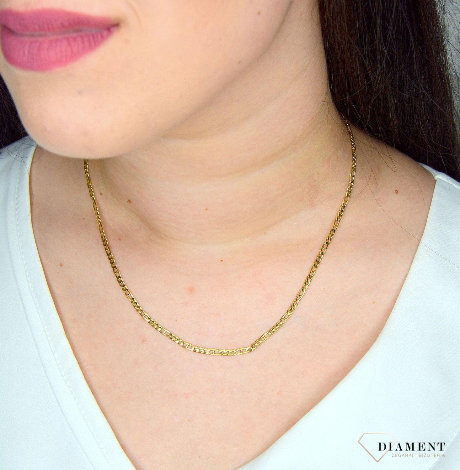 Złoty łańcuszek 333 o szerokości 3 mm DIA-LAN-3163-333 3mm (1).jpg